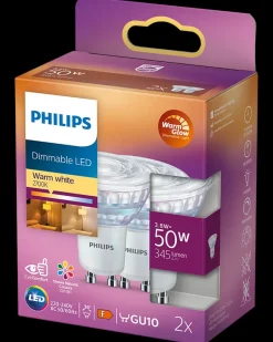 Discount Reflektorpære 3,8W GU10 dæmpbar 2-pak Led-Pærer