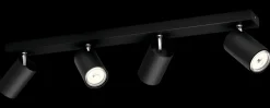 Spotlampe Kosipo GU10 4 spot - sort Loftslamper Og -Pendler