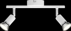 Outlet Spotlampe Limbali GU10 2 spot - hvid Loftslamper Og -Pendler