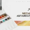 Outlet Akvarelfarver 12 stk. - metallisk Øvrige Hobbyartikler