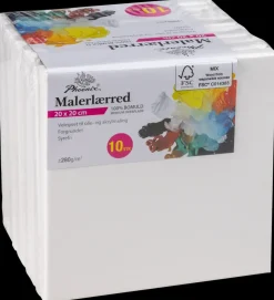 Outlet Malerlærred 20 x 20 cm 10-pak Malerlærreder