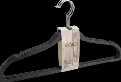 New Plastbøjler sort 5-pak Garderobe Og Opbevaring
