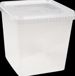 Clearance Plastbøtte med låg 5 l Firkantet Øvrige Køkkenartikler