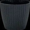 Plastpotte Ø15,7 cm - antracit grå Potter, Krukker Og Plantemøbler