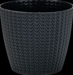 Plastpotte Ø15,7 cm - antracit grå Potter, Krukker Og Plantemøbler