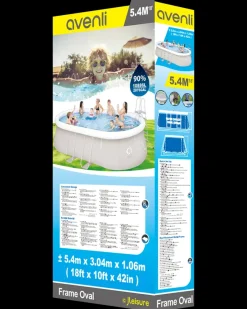 Best Pool Oval m. stålramme 10.886 L Pool- Og Spatilbehør