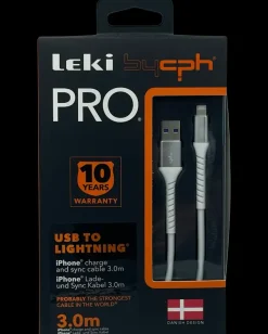 PRO USB til Lightning Kabel - 3 meter hvid Mobiltilbehør