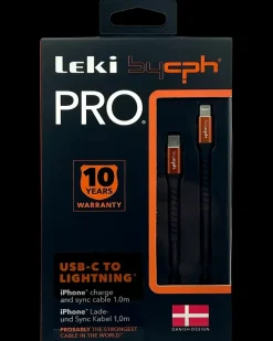 Clearance PRO USB-C til Lightning Kabel - 1 meter sort Mobiltilbehør