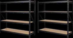 Outlet Stålreol med 4 hylder 180 x 180 x 50 cm Stålreoler