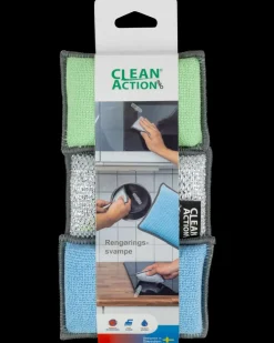 Online Rengøringssvamp mikrofiber 3-pak Rengøringsartikler
