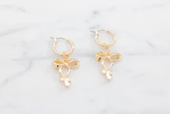 Discount Øreringe hoop og sløjfe - guld Smykker & Hårpynt