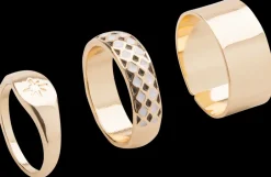 Best Ring harlekin og stjerne 3 stk. - guld Smykker & Hårpynt