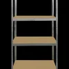 Outlet Stålreol med 4 hylder 180 x 90 x 40 cm Stålreoler