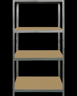 Outlet Stålreol med 4 hylder 180 x 90 x 40 cm Stålreoler