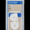 Outlet Rørophæng i hvid plast 7/8 2-pak Kroge Og Ophæng