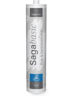 Best SagaBasic Byg- og sanitetssilikone 300 ml - Hvid Fugemasse Og Silikone
