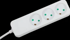 Discount 3 stikdåse med jord med ledning Stikdåser