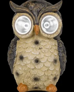 Solcellefigur ugle H. 18 cm Solcellelamper