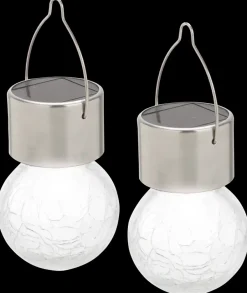 Sale Solcellelampe Glaskugler Ø6 cm 2-pak Solcellelamper
