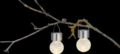 Sale Solcellelampe Glaskugler Ø6 cm 2-pak Solcellelamper