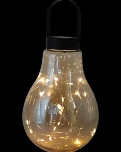 Outlet Solcellelampe Khaya glaspære H. 20 cm Solcellelamper