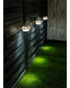 Clearance Solcellelampe til hegn Gaius 3-pak Solcellelamper
