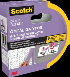 Scotch® Afdækningstape Sarte overflader 41 meter - 24 mm Tape
