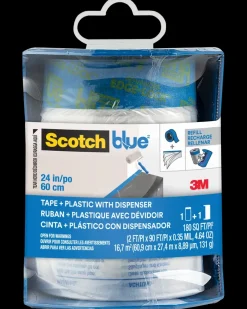 Discount Blue™ Afdækningsplast Dispenser med tape - 60,9 cm x 27,4 meter Afdækning