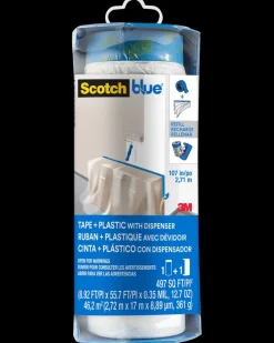 Outlet Blue™ Afdækningsplast Dispenser med tape - 2,72 x 17 meter Afdækning