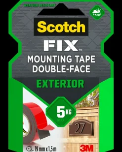 Clearance -FIX™ Dobbeltklæbende UDE 19 mm x 1,5 meter Tape