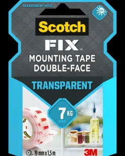 -FIX™ Dobbeltklæbende Transparent 19 mm x 1,5 meter Tape