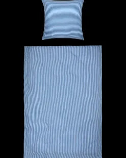 Outlet Sengesæt 140 x 200 cm - Blå Stribet Øvrige Artikler