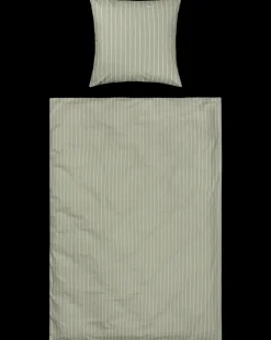 Clearance Sengesæt 140 x 220 cm - Grøn Stribet Øvrige Artikler