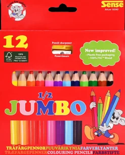Discount Farveblyanter 1/2 jumbo 12 stk. Øvrige Hobbyartikler