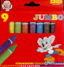 Outlet Fedtfarver jumbo 9 stk. Øvrige Hobbyartikler