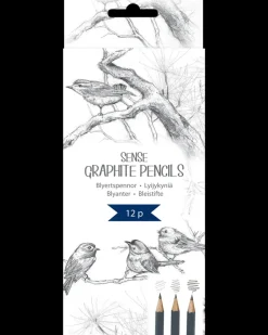 Outlet Graphite skitseblyanter 12 stk. Øvrige Hobbyartikler
