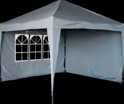 Discount Sidevæg til pavillon 2-pak grå Pavilloner, Partytelte Og Tilbehør