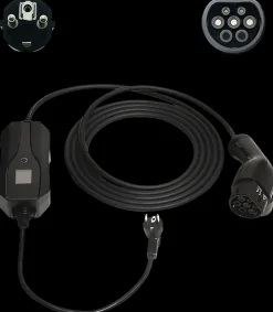 Online Ladekabel til elbil - bærbar 6A 5M Startkabler Og Starthjælp|Batteriladere