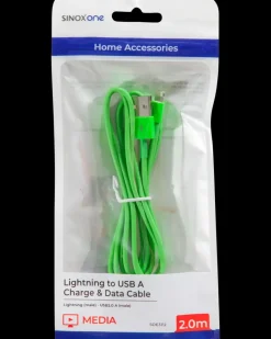 Lightningkabel 2 meter - grøn Mobiltilbehør