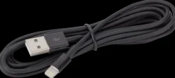 Clearance Lightningkabel 2 meter - sort Mobiltilbehør