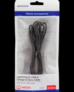 Clearance Lightningkabel 2 meter - sort Mobiltilbehør