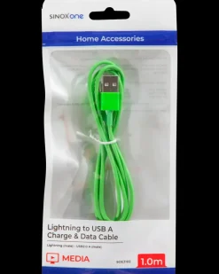 Hot Lightningkabel 1 meter - grøn Mobiltilbehør
