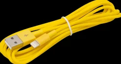 Discount Lightningkabel gul 2m Mobiltilbehør