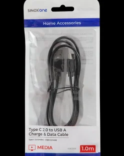 USB-C kabel 1 meter - sort Usb-Kabler