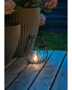 Sale Lanterne med glasindsats H. 33 cm - metal Dekoration|Øvrig Belysning