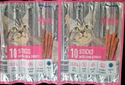 Clearance Kattesnack lam & kalkun 10-pak Hundefoder, Kattemad Og Godbidder
