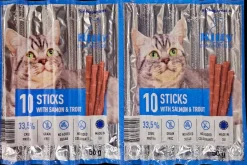 New Kattesnack med laks & forel 10-pak Hundefoder, Kattemad Og Godbidder