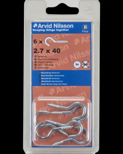 Best Skruekrog Ø2,7 x 40 mm 6-pak Kroge Og Ophæng