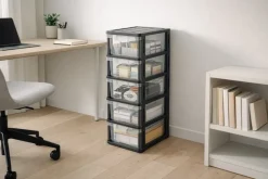 Skuffereol med 5 skuffer og hjul Garderobe Og Opbevaring