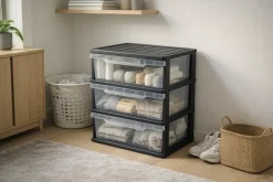 Sale Skuffereol med 3 skuffer og hjul Garderobe Og Opbevaring